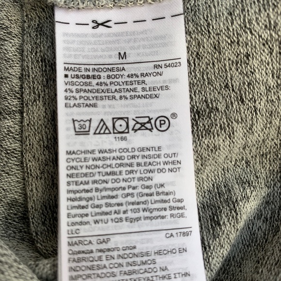 Gap 3/4 Length Velvet Puff Long Sleeve Knit Shirt Silver Holiday Blouse Medium - Picture 9 of 9